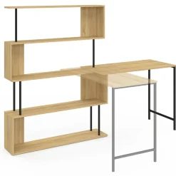 Bureau d'angle industriel rotatif 180° en forme de S*IDMarket Clearance