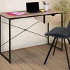 Bureau design industriel avec tiroir latéral 110 cm*IDMarket Hot