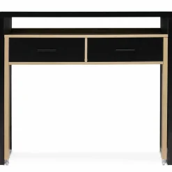 Bureau extensible bois noir et façon hêtre*IDMarket Discount