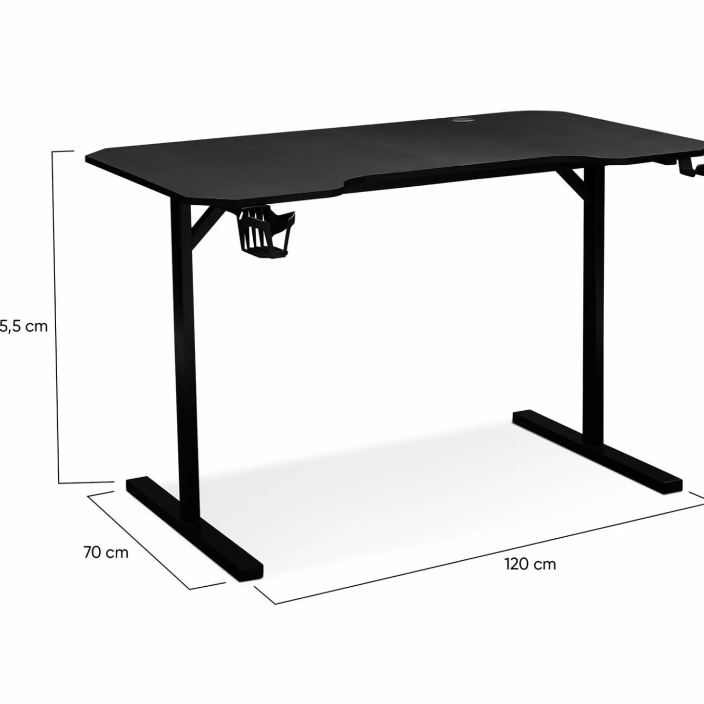 Bureau gamer noir 120 cm*IDMarket New