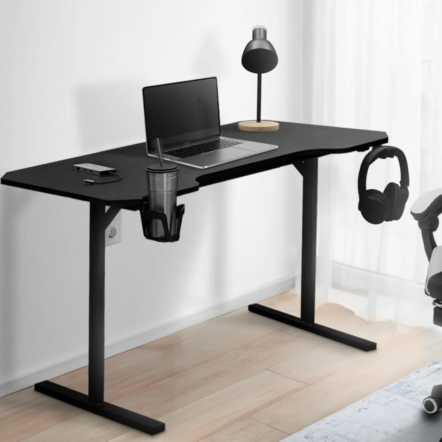 Bureau gamer noir 120 cm*IDMarket New