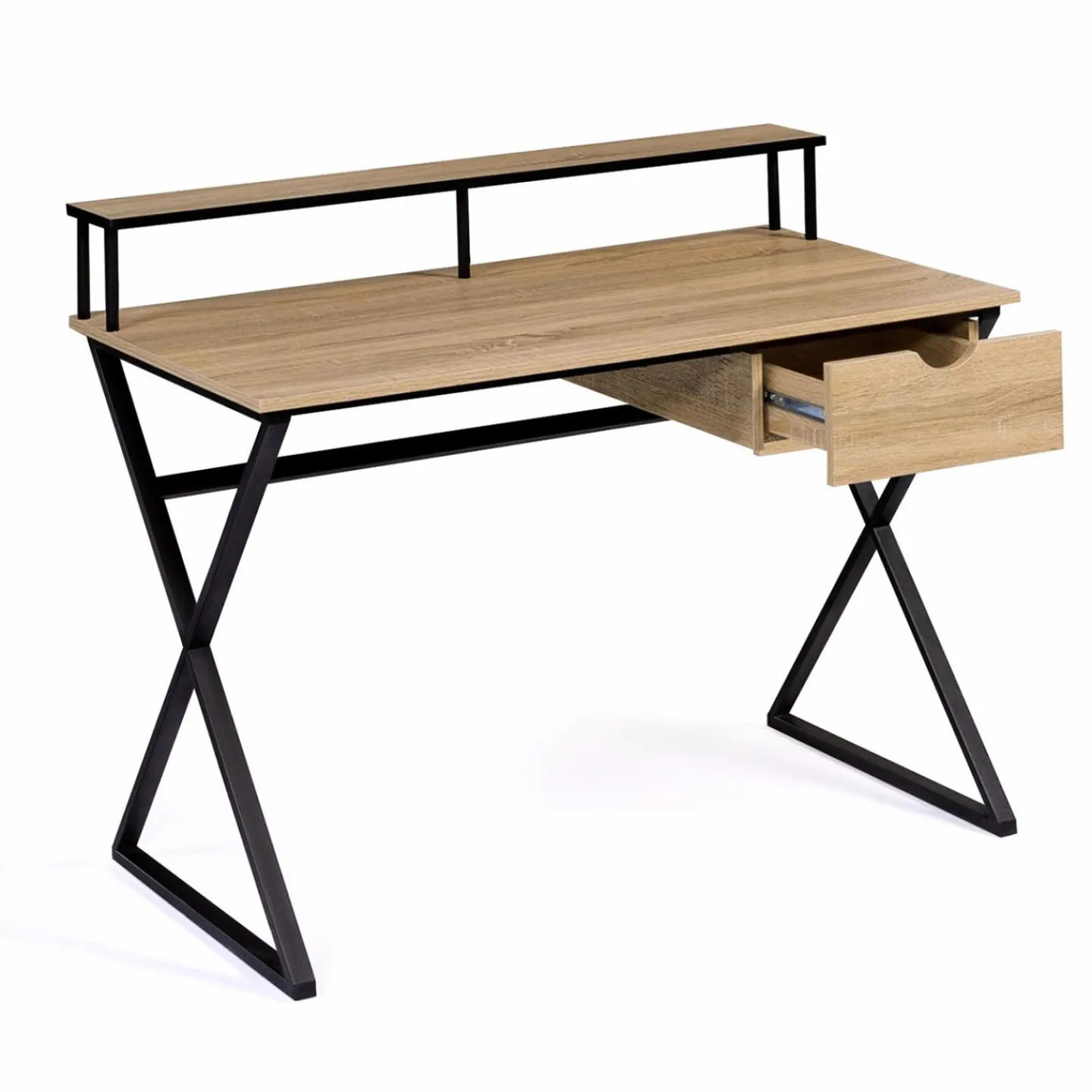 Bureau industriel avec tiroir 110 cm*IDMarket Outlet