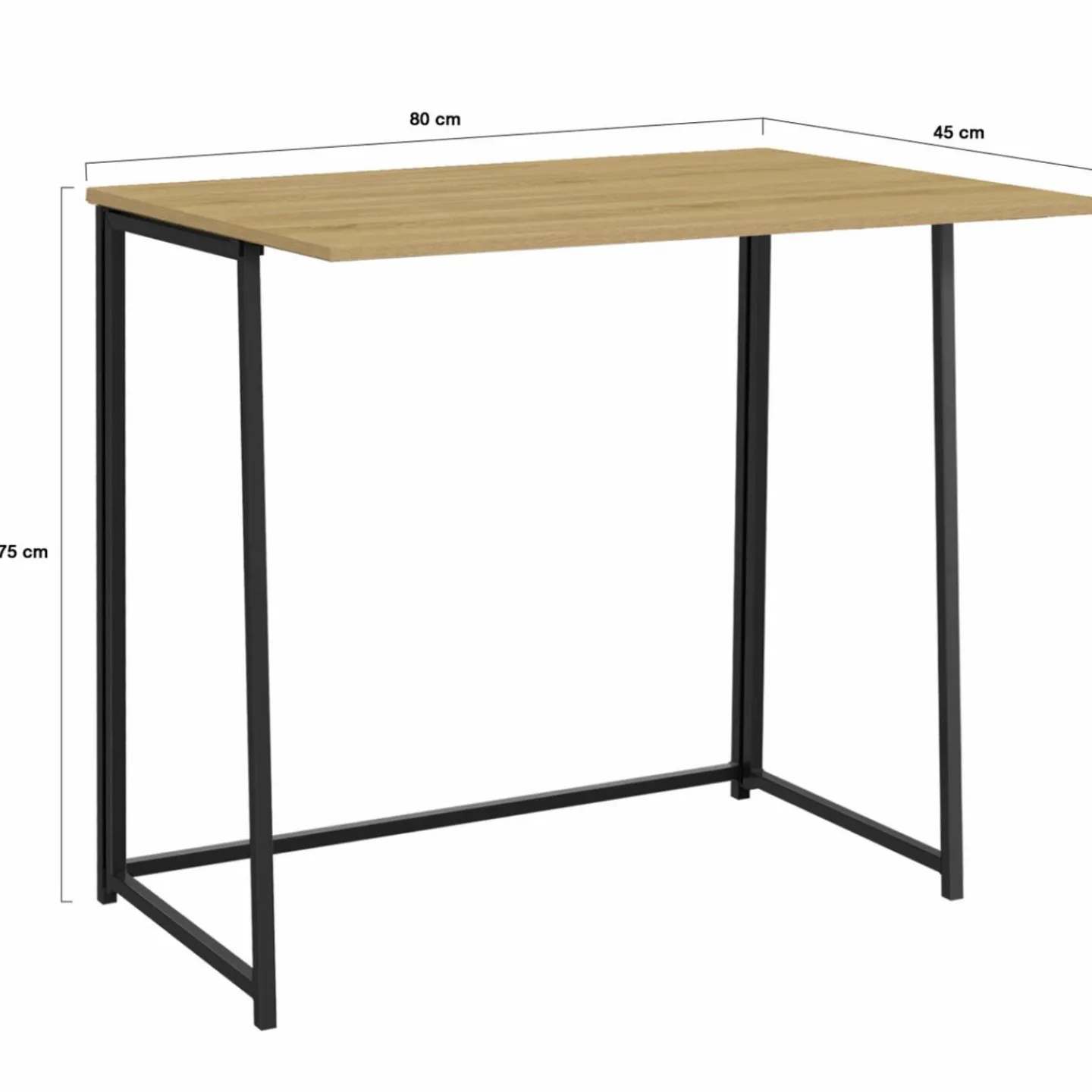 Bureau pliable industriel bois et métal*IDMarket Sale