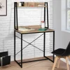 Bureau étagère droit design industriel bois et métal*IDMarket New
