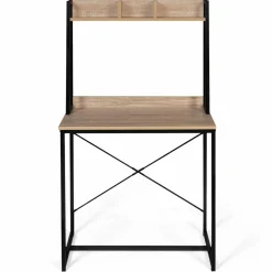 Bureau étagère droit design industriel bois et métal*IDMarket New
