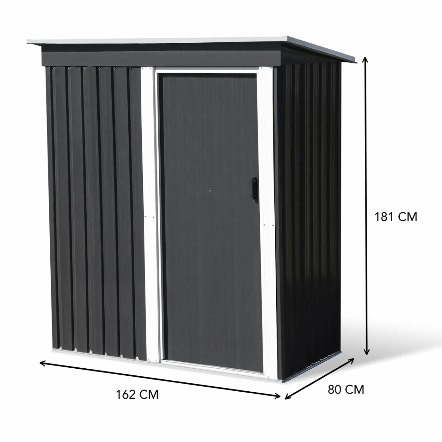 Cabanon de jardin en métal toit plat 1,3m²*IDMarket