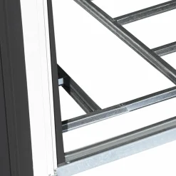 Cabanon de jardin en métal 5,3m² gris*IDMarket