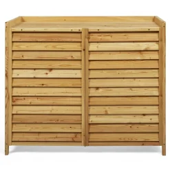 Cache climatiseur extérieur en bois naturel 95 x 50 x 80 cm*IDMarket Outlet