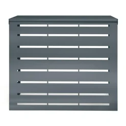 Cache climatiseur extérieur en métal gris anthracite 95x50x80 cm*IDMarket Clearance