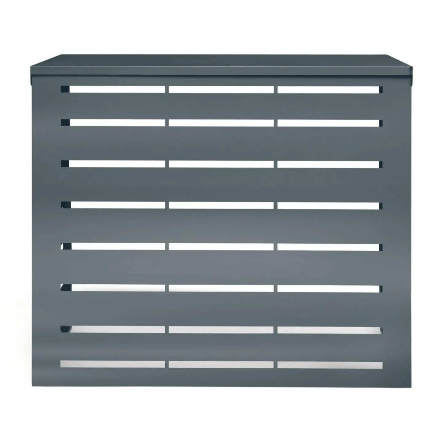 Cache climatiseur extérieur en métal gris anthracite 95x50x80 cm*IDMarket Clearance