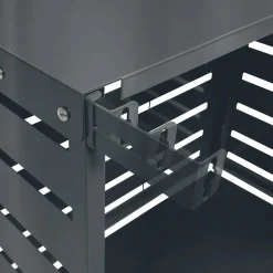 Cache climatiseur extérieur en métal gris anthracite 95x50x80 cm*IDMarket Clearance