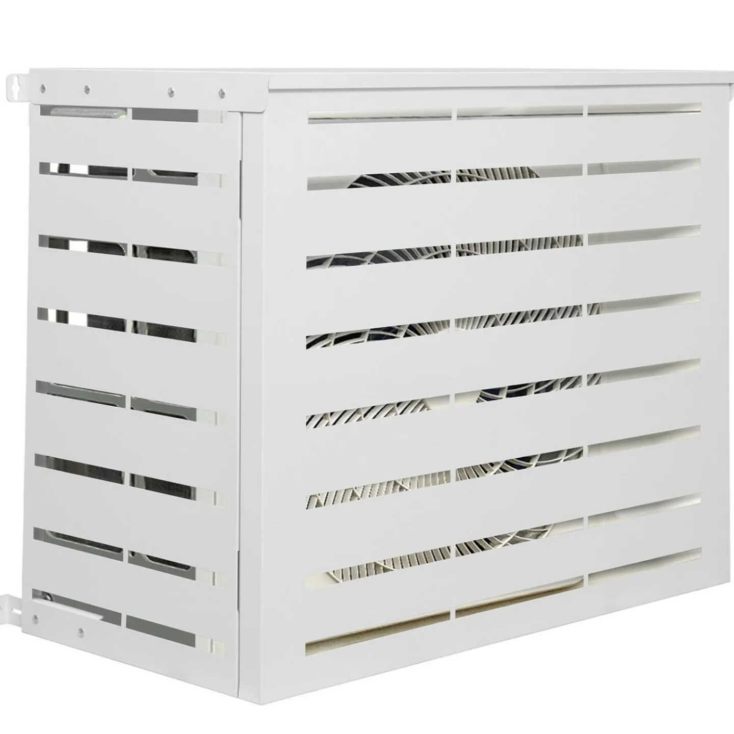 Cache climatiseur métal blanc*IDMarket