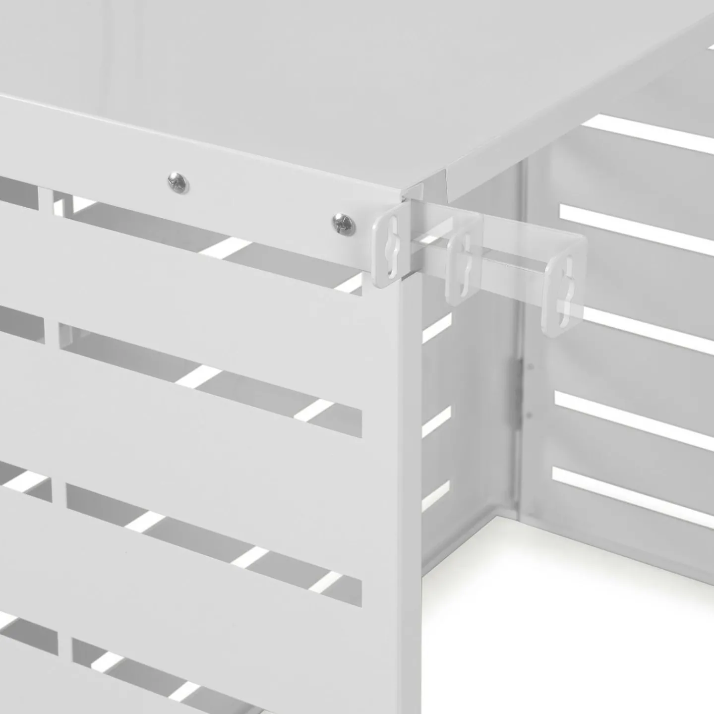 Cache climatiseur métal blanc*IDMarket