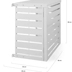 Cache climatiseur métal blanc*IDMarket