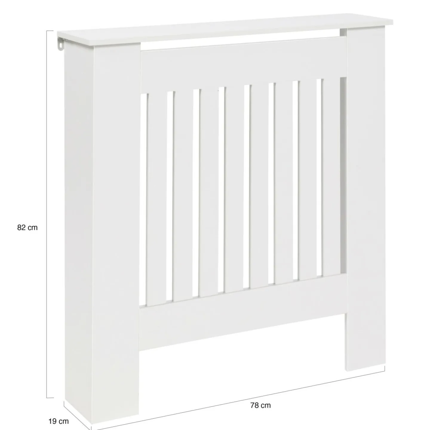 Cache radiateur blanc - étagère murale pour radiateur*IDMarket New