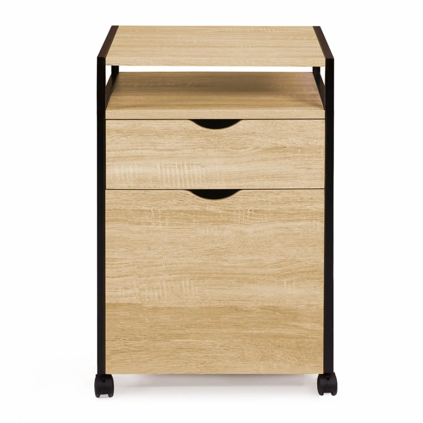 Caisson de bureau 2 tiroirs pour imprimante*IDMarket Outlet