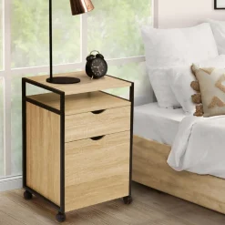 Caisson de bureau 2 tiroirs pour imprimante*IDMarket Outlet