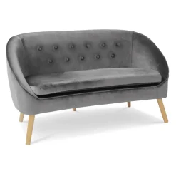 Canapé 2 places scandinave gris*IDMarket Sale