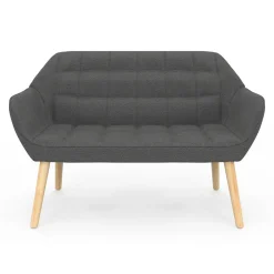 Canapé banquette en tissu gris anthracite*IDMarket