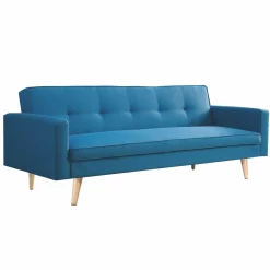 Canapé bleu canard scandinave 3 places convertible*IDMarket Outlet