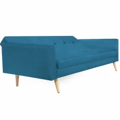 Canapé bleu canard scandinave 3 places convertible*IDMarket Outlet