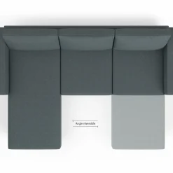 Canapé d’angle 200 cm réversible gris anthracite*IDMarket Online