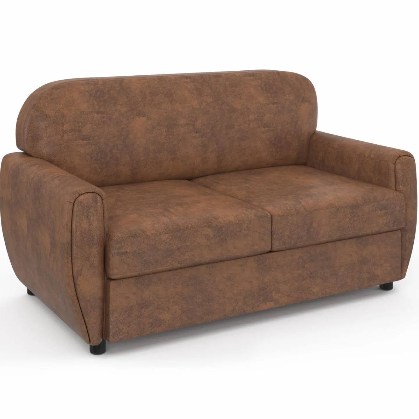 Canapé droit vintage marron effet vieilli*IDMarket Hot