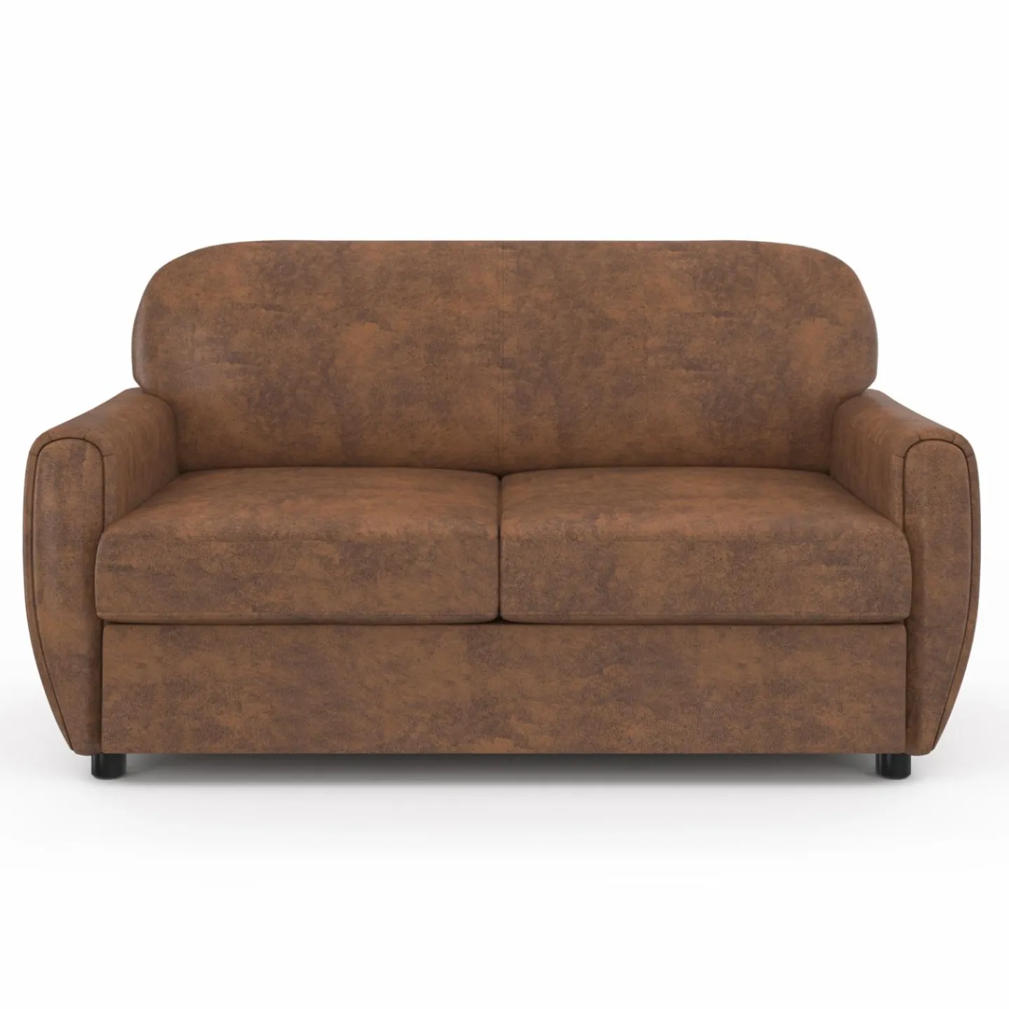 Canapé droit vintage marron effet vieilli*IDMarket Hot