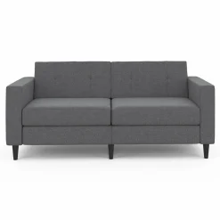 Canapé fixe moderne 3 places 180 cm en tissu gris anthracite*IDMarket