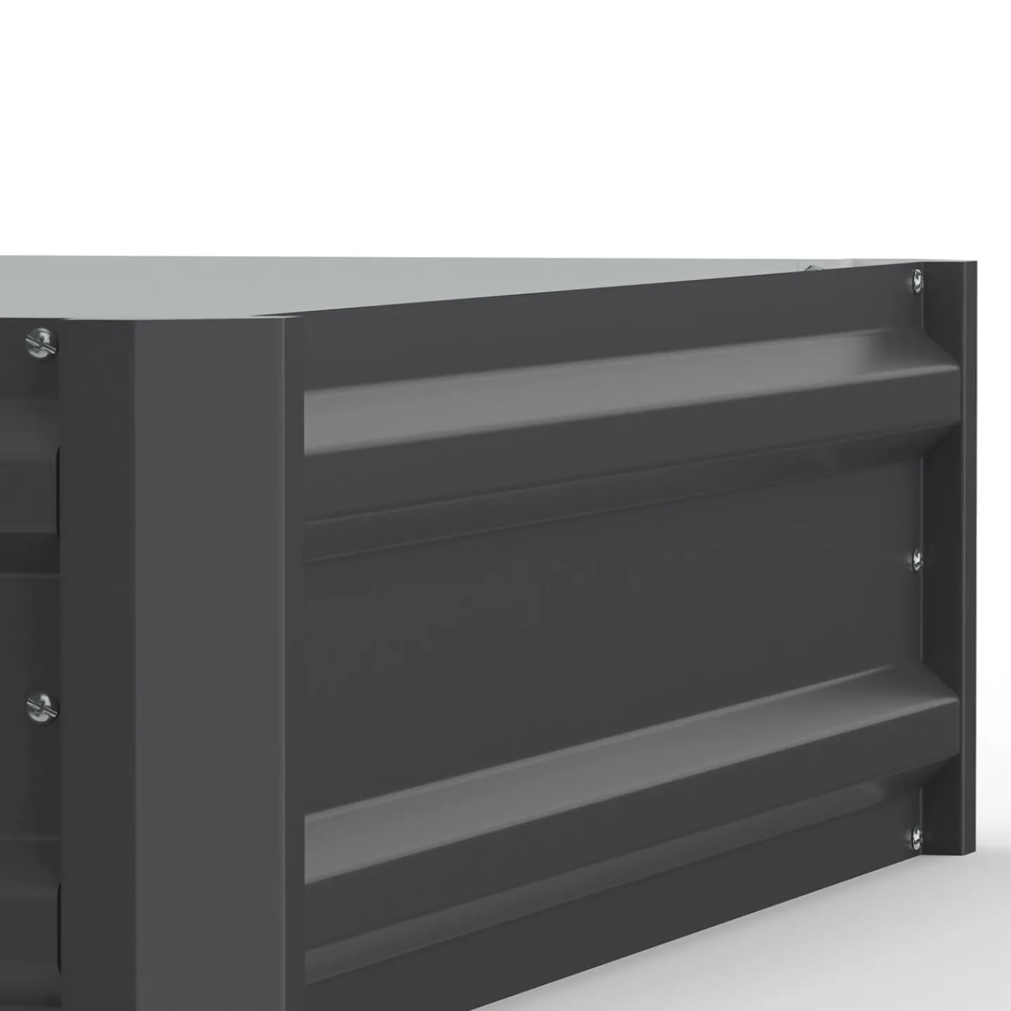 Carrés de potager 90 x 90 cm métalliques gris argentés : lot de 2*IDMarket Online