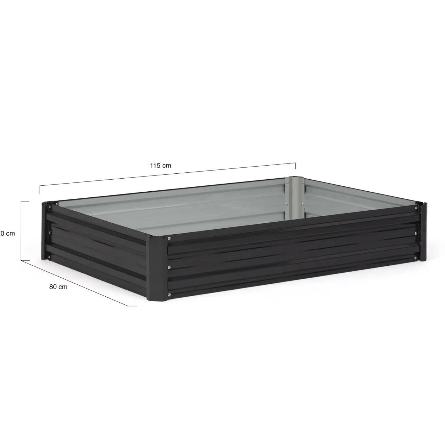 Carrés potager en métal gris*IDMarket New