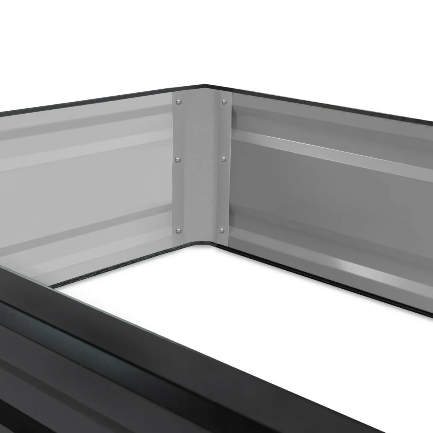 Carrés potager en métal gris*IDMarket New