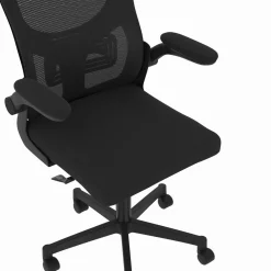 Chaise de bureau ergonomique noire avec roulettes*IDMarket Hot