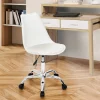Chaise de bureau scandinave blanche à roulettes*IDMarket Online