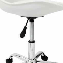 Chaise de bureau scandinave blanche à roulettes*IDMarket Online