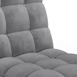 Chaise de sol pliante 15 positions en velours gris anthracite*IDMarket Best