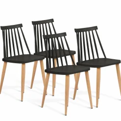 Chaises à barreaux noires style scandinave*IDMarket Clearance