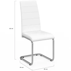 Chaises blanches de salle à manger*IDMarket Outlet