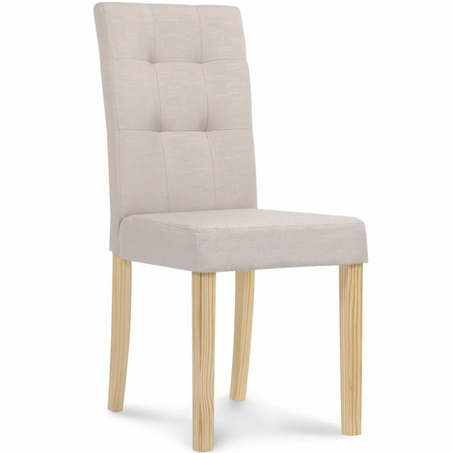 Chaises capitonnées beiges chinées*IDMarket Online