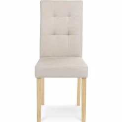 Chaises capitonnées beiges chinées*IDMarket Online