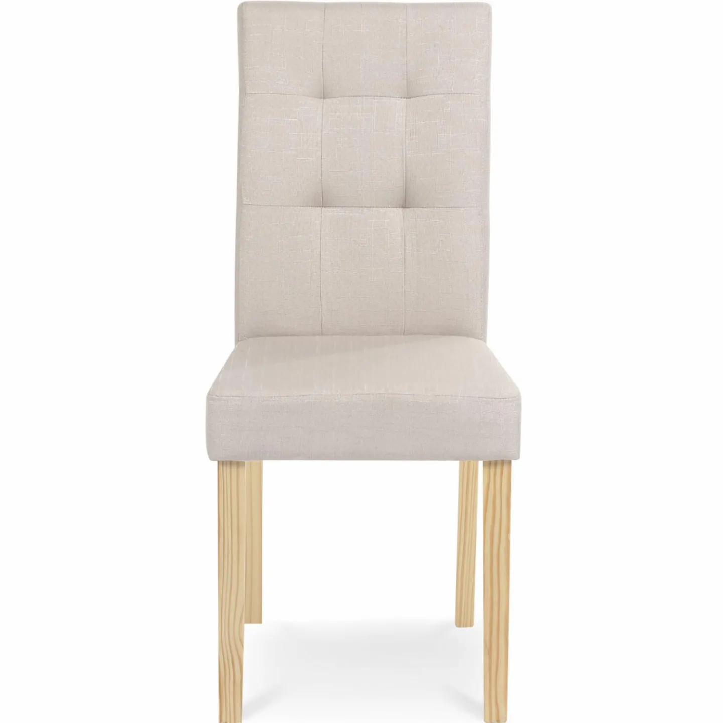 Chaises capitonnées beiges chinées*IDMarket Online