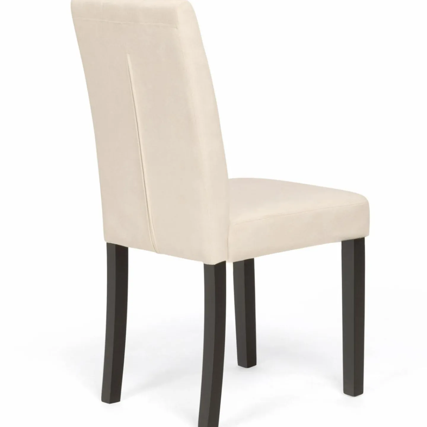 Chaises capitonnées en velours beige pieds noirs : lot de 4*IDMarket New