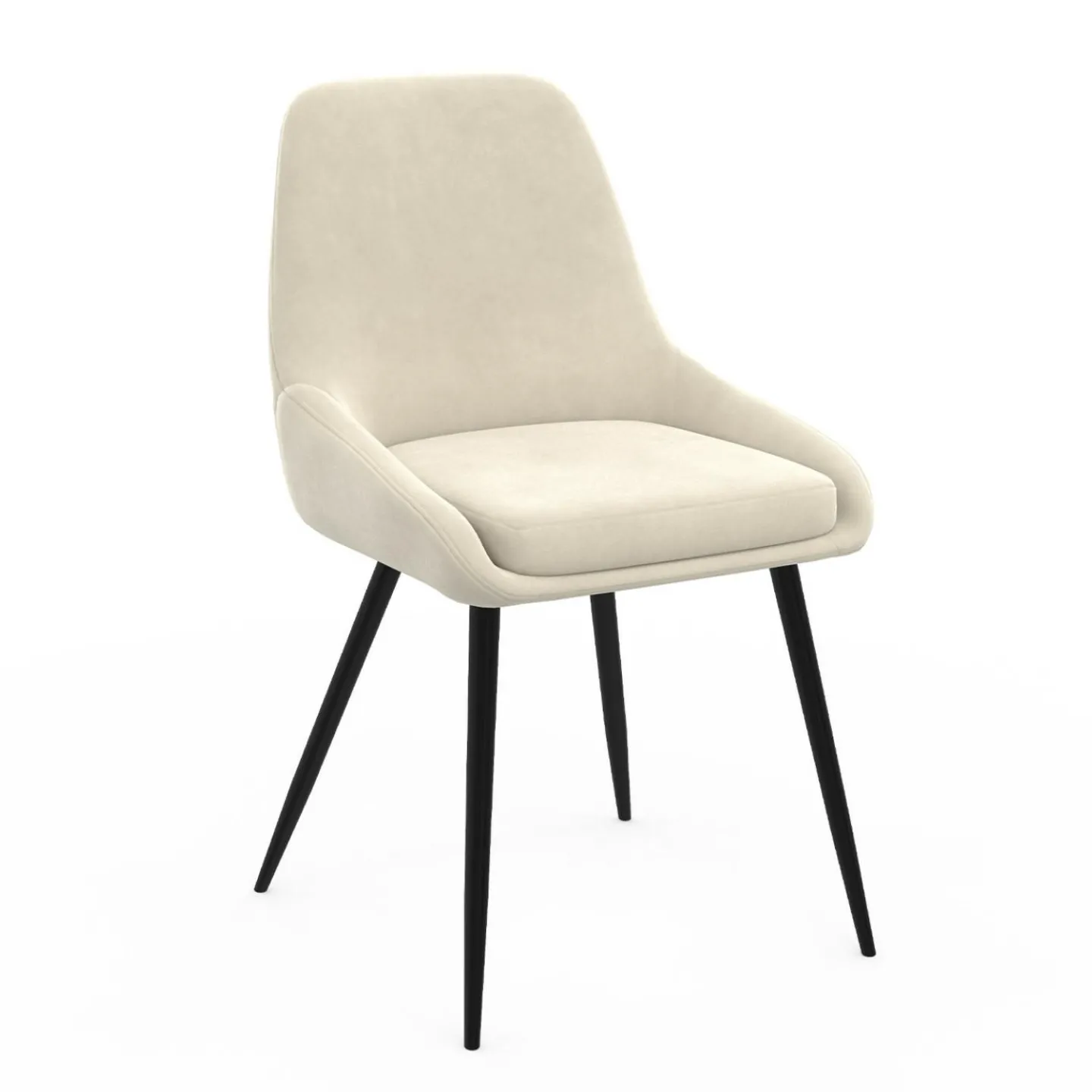 Chaises confortables en velours beige avec accoudoirs*IDMarket Discount