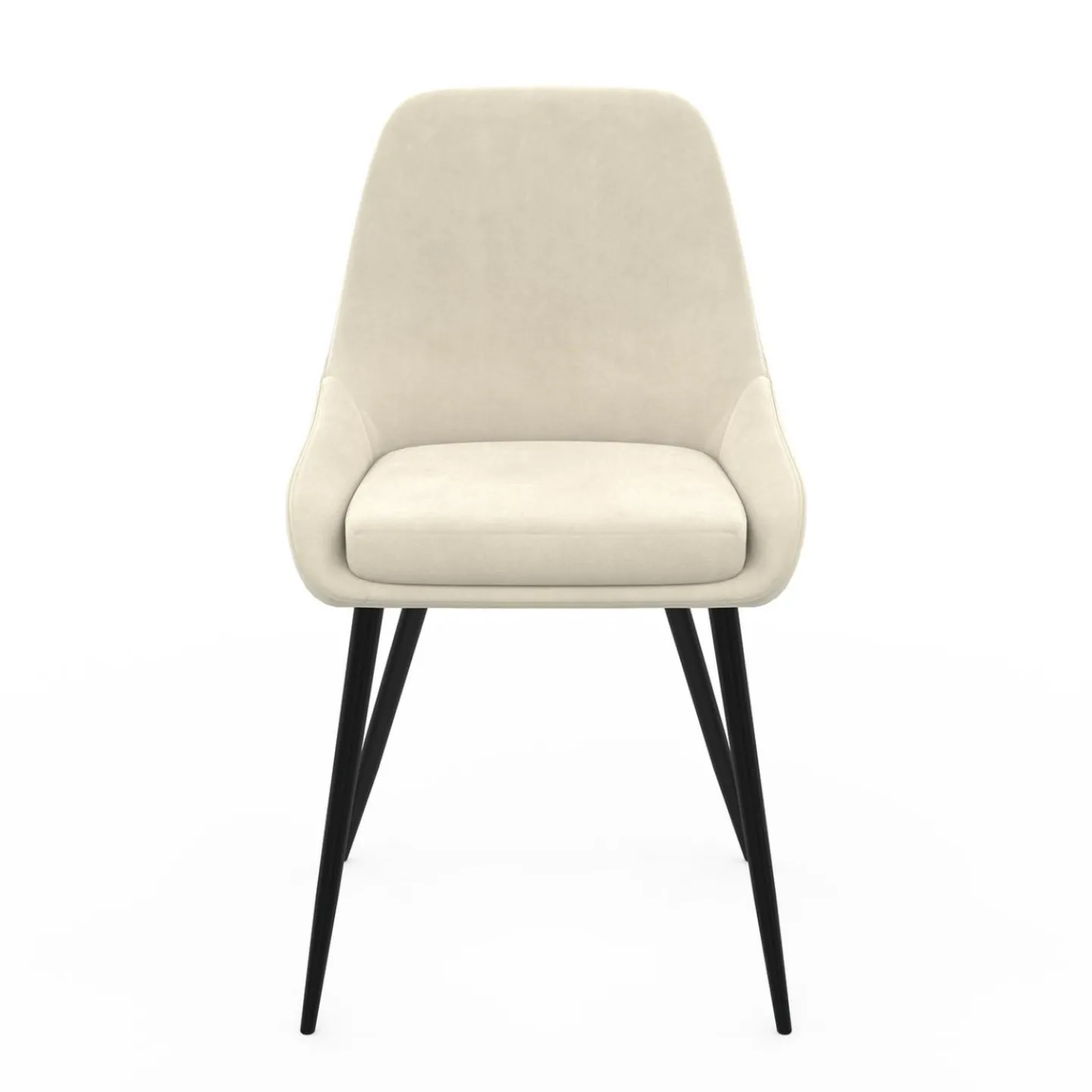 Chaises confortables en velours beige avec accoudoirs*IDMarket Discount