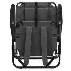 Chaises de plage pliantes gris anthracite avec dossier inclinable*IDMarket Discount