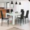 Chaises de salle à manger noires et blanches avec strass*IDMarket Hot