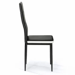 Chaises de salle à manger noires et blanches avec strass*IDMarket Hot