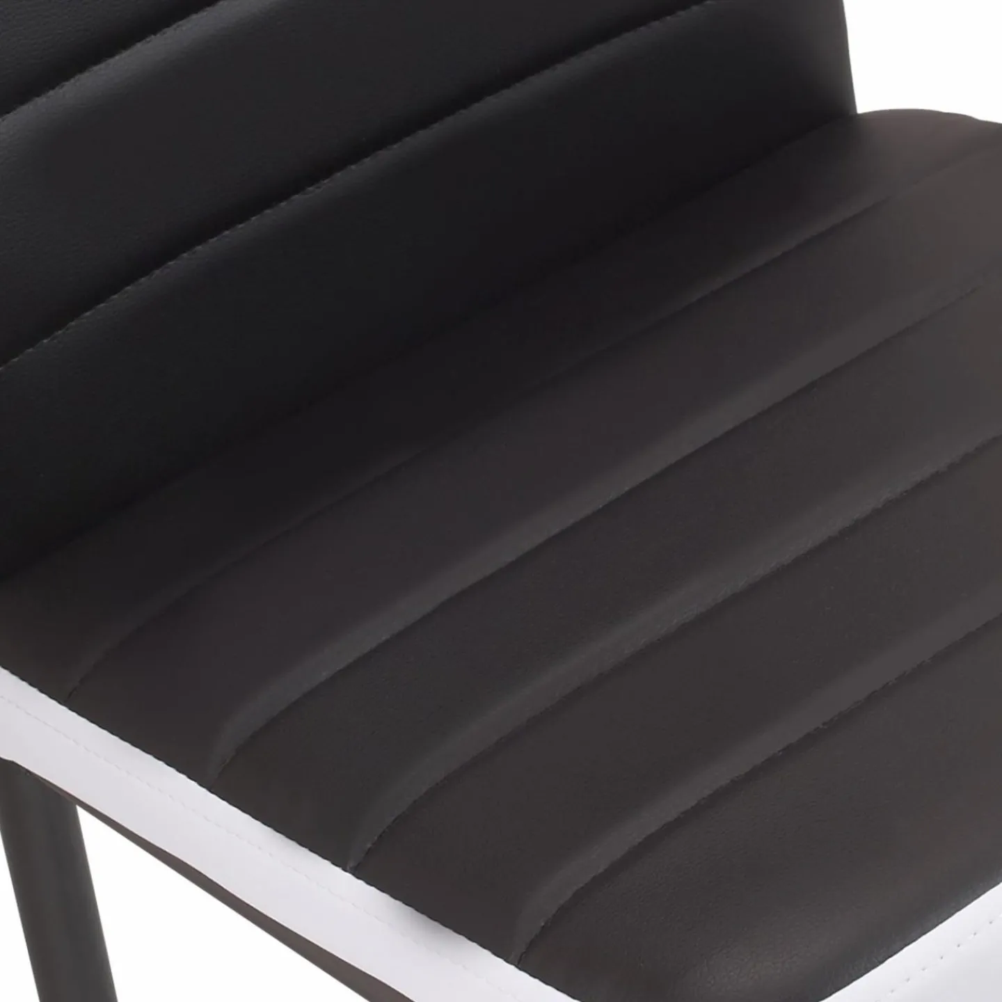 Chaises de salle à manger noires et blanches ROMANE*IDMarket Sale