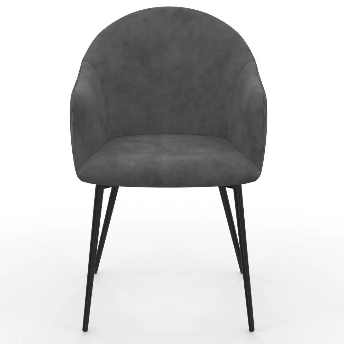 Chaises de salle à manger design en velours gris foncé*IDMarket