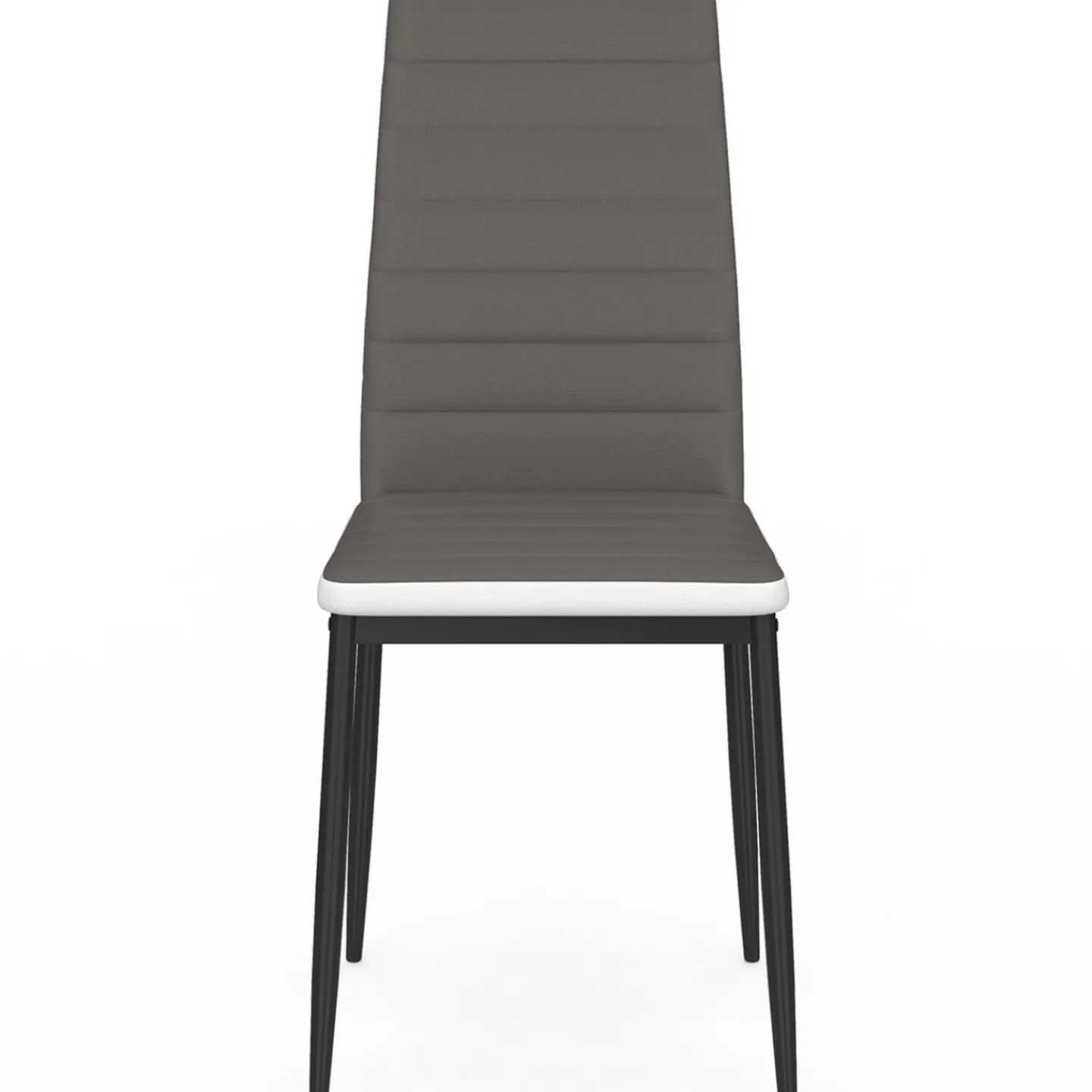 Chaises de salle à manger grises et blanches ROMANE*IDMarket Discount